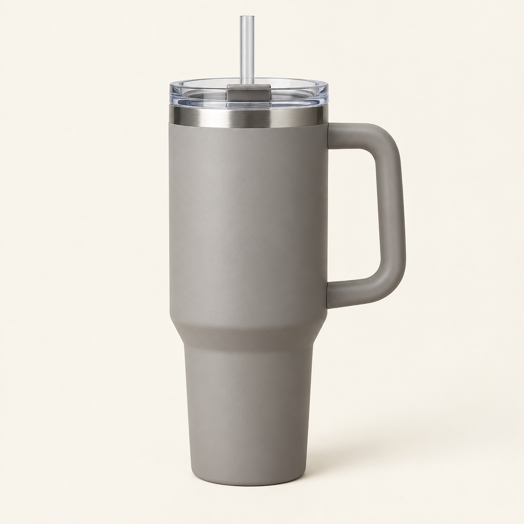 STANLEY Quencher H2.0 tumbler, 30 oz — 30-oz insulated tumbler with handle that fits cup holders.